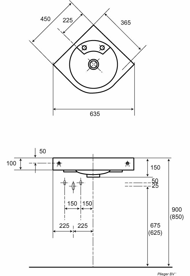 Lavabo d'angle Duravit Architec