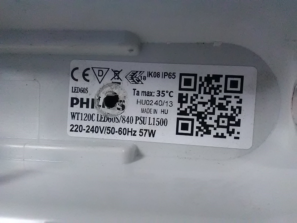 Réglette WT 120C LED 60S/840 PSU L1500